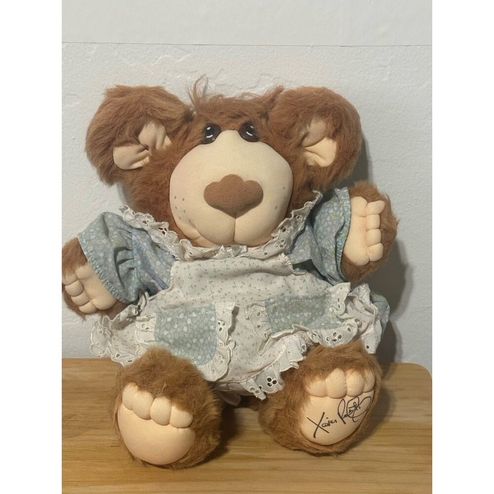 Vintage 1986 Furskins Persimmon Stuffed Teddy Bear Plush